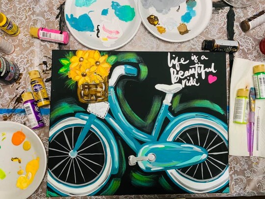 Life is Beautiful Bike Painting Class